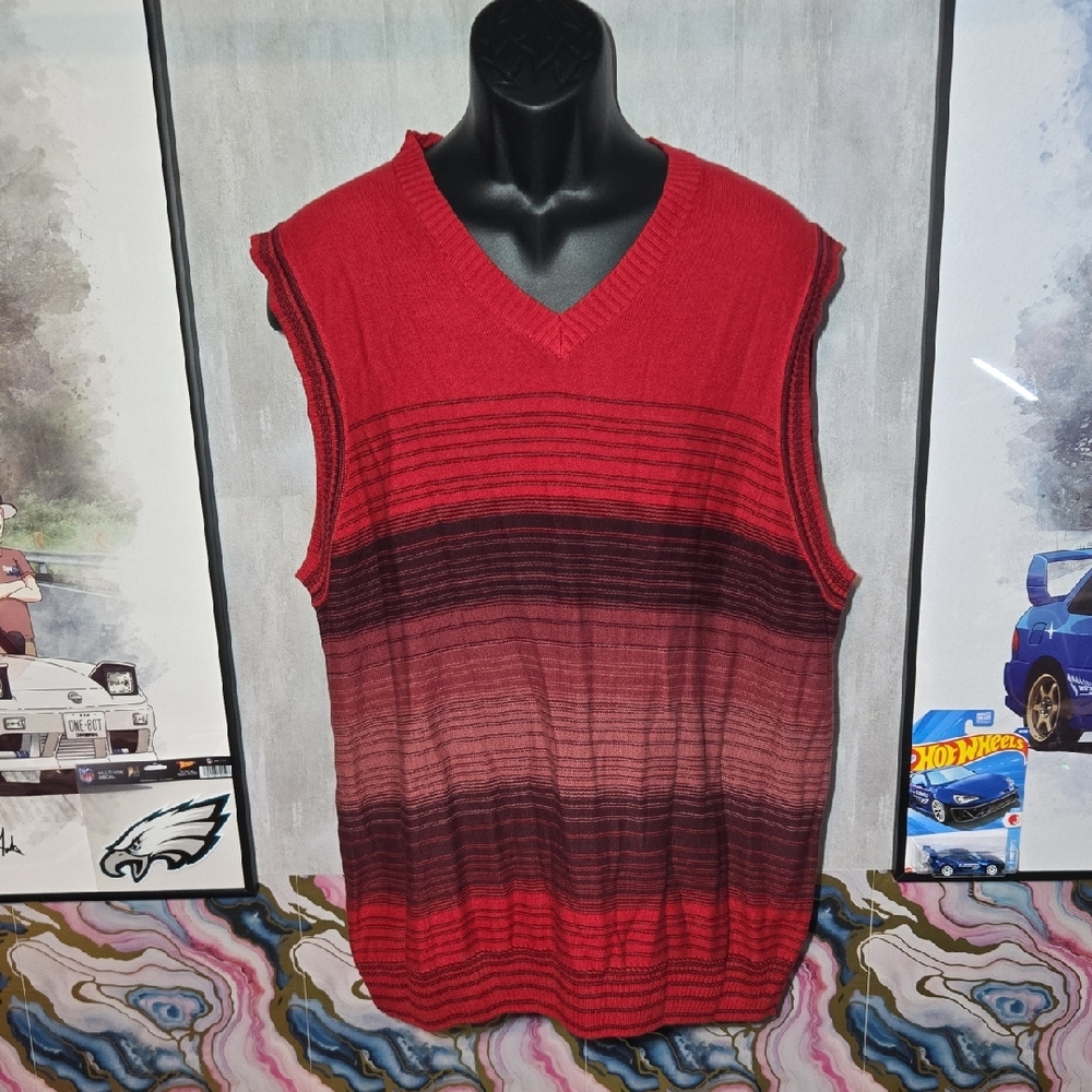 2XL Perry Ellis Red Knit Sweater